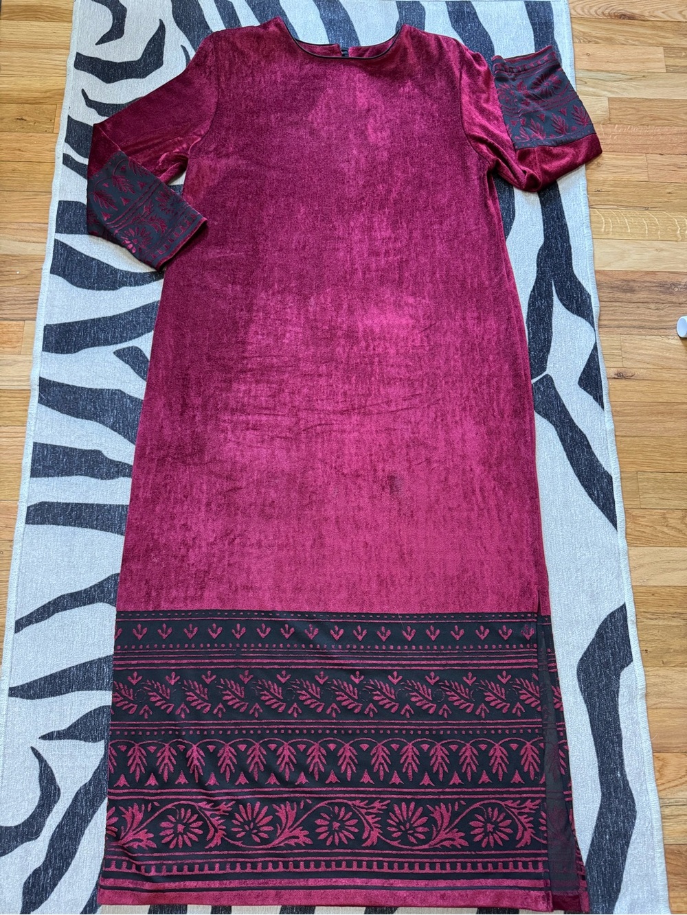 Vintage Designer Neiman Marcus By Ruth Norman Velvet Maxi Dress Kaftan